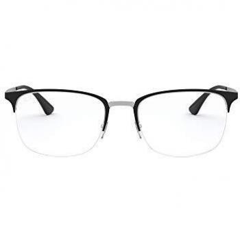 Ray-Ban 0RX6433 Monturas de Gafas, Top Matte Black On Silver, 53 para Mujer