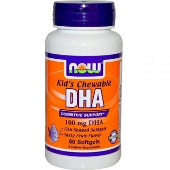 Now Dha MASTICABLE for Children 100Á Mgrs of Dha 60Á Pearls, 1 Units