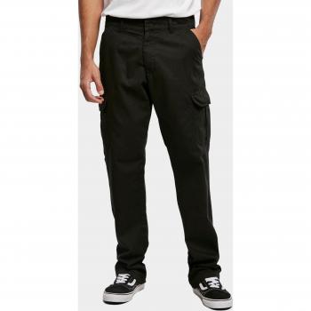 Urban Classics Men's Straight Leg Black Cargo Pants - W30L30 to W42L34