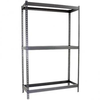 Estantería Metálica Industrial Simon Rack 150 cm, Carga Máxima 600 kg por Balda, Acero Gris, Kit de Montaje