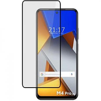 Protector Cristal Templado 5D Completo Negro Full Glue para Xiaomi POCO M4 Pro 4G
