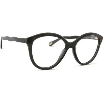 Chloé CH0089O Unisex Full-Rim Cateye Eyeglasses with Gray Acetate Frame, 54mm/16mm/145mm