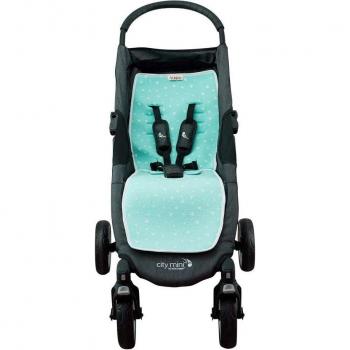 Colchoneta para Silla de Paseo Jyoko Mint Sparkles con Protección Duradera, compatible con Baby Jogger City Mini y Joolz