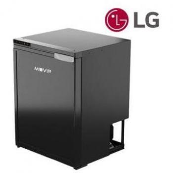 Muvip Nevera Fija con Compresor LG 65L - Conexion 12/24/220V - Consumo 60W - Proteccion Bateria Vehiculo - Luz LED Interior - Temperatura Regulable - Dos