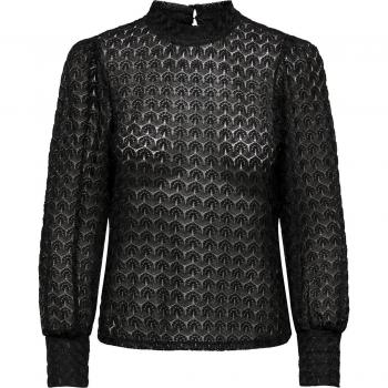 JDY Avery Long Sleeve Lace Top Black Regular Fit for Women