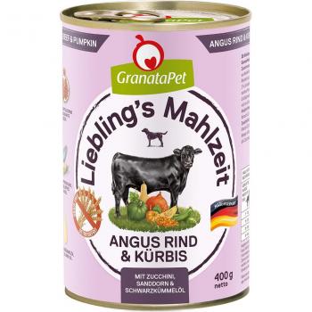 Granatapet Liebling's Mahlzeit 6 x 400 g - Vaca Angus y calabaza