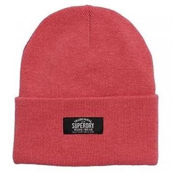 Gorro de Punto Clásico Superdry para Mujer en Color Rosa Marl