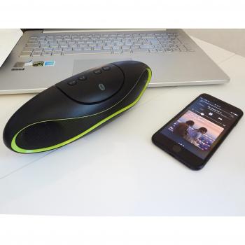 One Plus 800537 - Altavoz Bluetooth portátil Eternity Sound, color negro y rojo