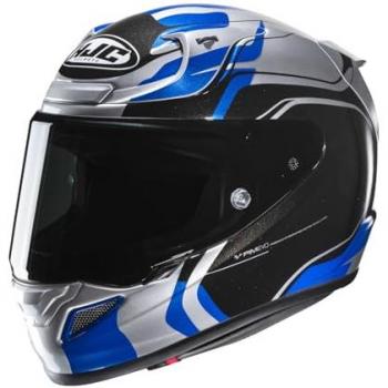 Casco Integral HJC RPHA 12 Lawin Azul Plata Talla S