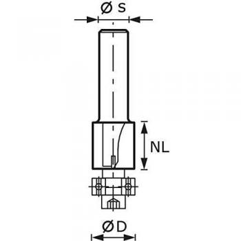 Fresa de enrasado HW D22/8-OFK - 490085