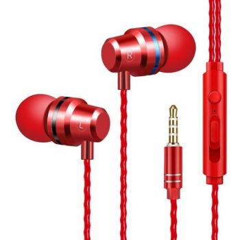 Auriculares In-Ear con Cable de 3,5mm, Auriculares Deportivos Estéreo con Micrófono para iPhone, Xiaomi, Samsung y Huawei