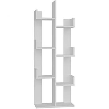 Librería de Tablero de Aglomerado Rechapado en Melamina 100%, Color Blanco