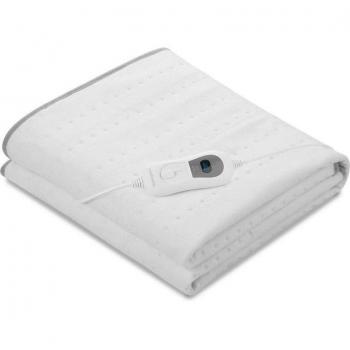 Medisana HU 666 Calienta Camas Eléctrico Individual 150x80cm, Blanco, con Cable Extraíble, Protección de Sobrecalentamiento, 3 Niveles de Temperatura, Apag