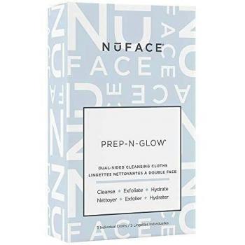 NuFACE Prep-N-Glow - Paños de limpieza para eliminar el aceite de la suciedad y el maquillaje, 5 unidades