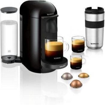 Krups Nespresso Vertuo Plus XN9038 - Cafetera de cápsulas, café diferentes tamaños, 5 tipos de taza, tecnología Centrifusion, calentamiento 40 segundos, Negra