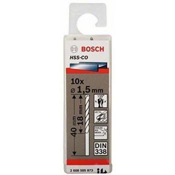 Bosch 2 608 585 873 - Pack de 10 brocas metálicas HSS-Co, DIN 338
