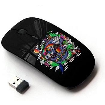 Hypernova J2.4G Ratón móvil portátil inalámbrico Ratones ópticos con receptor USB, 3 botones para po