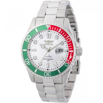 Invicta Pro Diver Men's Quartz Watch - Silver Grey Dial with Silver Grey Strap