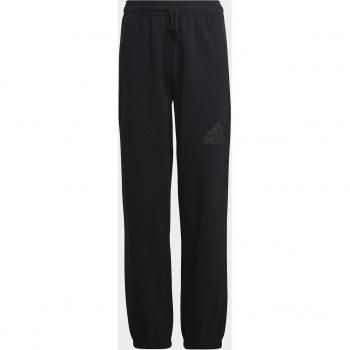 Adidas Future Icons Logo Pantalón para Niños - Negro, Corte Regular, Tejido Mezcla de Algodón y Poliéster, Cintura con Elástico Ajustable, Bolsillos Laterales,