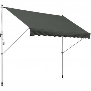 Toldo Manual Retráctil para Exterior Outsunny 300x150x170-280 cm