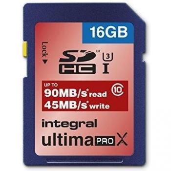 Integral memory INSDH16G10 - 90/45U1 tarjeta SDHC clase{10} UHS-1 16 GB tarjeta de memoria UltimaPro X