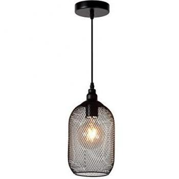 Lámpara Colgante Vintage Mesh Negra Ø 15 cm, 1 Luz E27