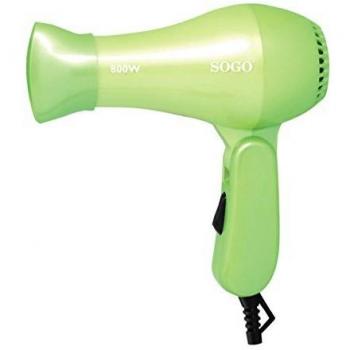 SOGO Secador de Pelo de Viaje, Verde, Pequeño Plegable