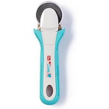 Prym Cortador Giratorio Love 45 mm, Metal, Azul Claro/Blanco, 24 x 8.5 x 3 cm