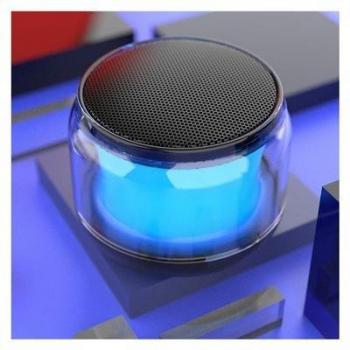 Altavoz Bluetooth TWS Portátil Inalámbrico Recargable Impermeable con Iluminación LED RGB Smartek - Negro