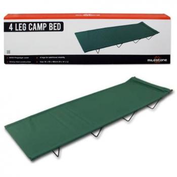 SportsCentre - Cama de campamento, 4 piernas, color verde