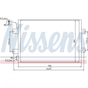 Condensador de aire acondicionado NISSENS 940077, sin secador, de aluminio, compatible con Renault Master Pro Furgón, para refrigerantes R 134a