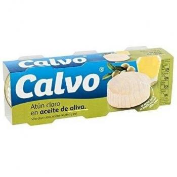 Calvo Atún Claro en Aceite de Oliva - Pack de 3 x 80 g - Total: 240 g