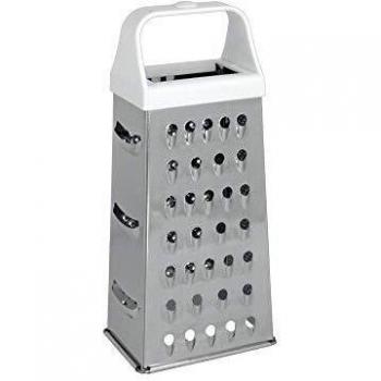 Metaltex Rallador 4 Caras INOX. pequeño, Acero Inoxidable, Plateado, 21.4 cm