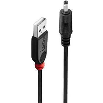 LINDY USB to 1.35mm Inner / 3.5mm Outer DC Cable 1.5m
