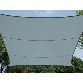Toldo de vela rectangular gris claro resistente a la intemperie
