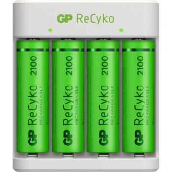 Cargador de baterías GP Batteries E411210AAHC-2B4 con pilas recargables NiMH Micro (AAA) y Mignon (AA)