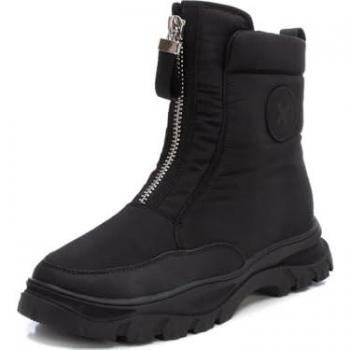 Botín de Mujer XTI 143242 Negro con Cremallera en el Empeine y Lateral, Talla 38