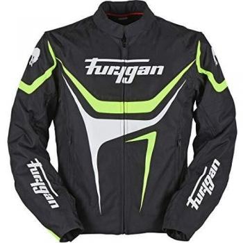 Furygan Oggy Chaqueta, Adultos Unisex, Noir-Blanc-Vert Fluo, 3XL