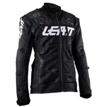 Leatt Chaqueta de Enduro Moto 4.5 X-Flow Negra, ligera y ultra ventilada, con diseño de motocross, tamaño L, con forro removible