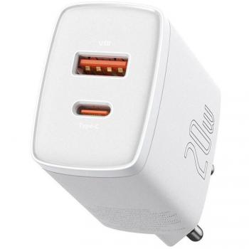 Baseus Compact 20W Quick Charger - USB-C PD 3.0 & QC3.0 Dual Port Wall Charger