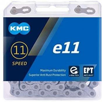 KMC E11 Ept Cadena, Unisex Adulto, Gris, 122 Link