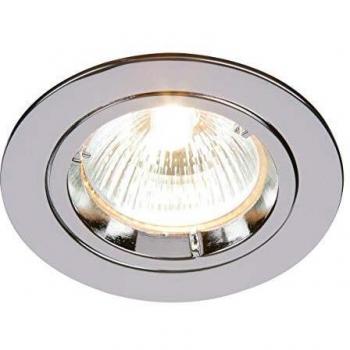 Downlight Empotrable Cromado Saxby Cast 1 Luz GU10 Dimmable