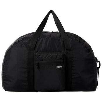 Totto Branel Bolsa de Viaje Plegable Negra - Portátil y Compacta, Unisex Adulto, Tamaño Pequeño