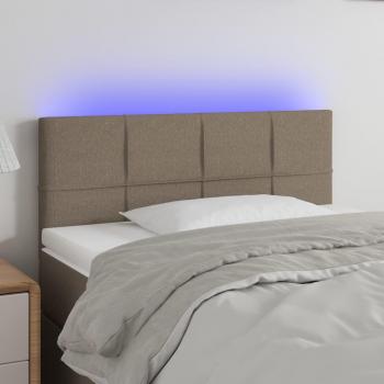 Cabecero LED Tortorora 80x5x78/88 cm Tela Gris Taupe