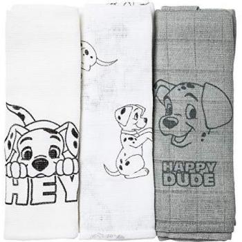 Lote de 3 langes Disney 101 Dálmatas - 60 x 60 cm - 100% algodón