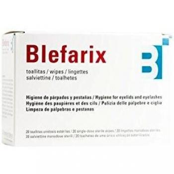 Blefarix - Toallitas Estériles Unidosis para Párpados y Pestañas, 20 Unidades de 2.5 ml