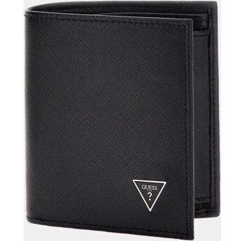 Cartera Guess Certosa Saffiano Smart Small Bifold con Monedero - Negro