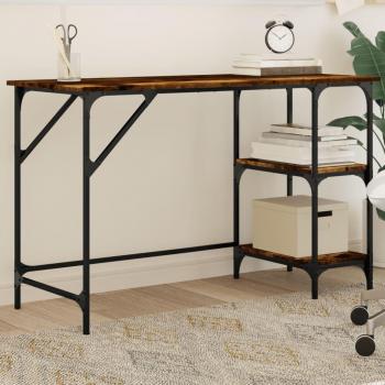 Escritorio Humo Roble 120x50x75cm Metal y madera multicapa