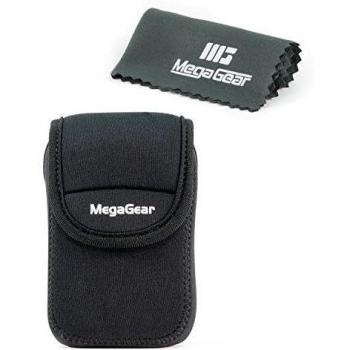 MegaGear MG419 para Canon PowerShot G7 X Mark II, Nikon Coolpix AW130, S9900, Canon PowerShot G7 X, Olympus XZ-2 iHS Estuche de cámara Ultra Ligero, de Neopreno, Negro