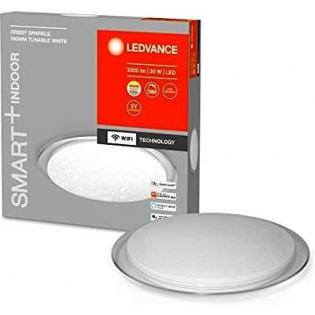 Lámpara de Techo LEDVANCE ORBIS SPARKLE SMART+ WiFi Ø 56 cm, 30W, 3300 Lumen, CCT ajustable 2700-6500K, efecto brillo decorativo